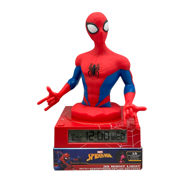 Naktinė lemputė+žadintuvas Spiderman 23*13 cm